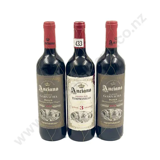 Spanish 2018 (x1 btls) & 2019 (x2 btls) Anciano Reds