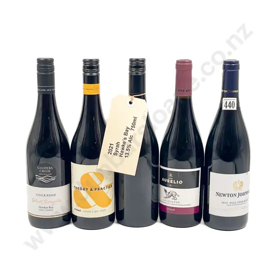 x3 NZ btls and x2 International btls of Syrah incl. Blends