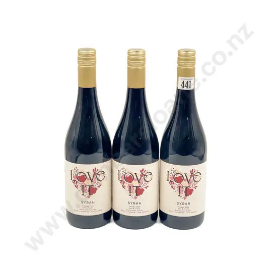 NZ 2022 Love It Syrah x3 btls