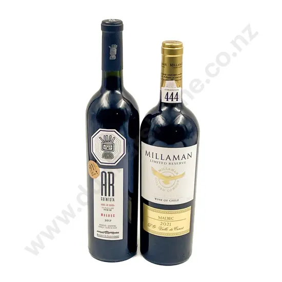 Chilean 2021 Millaman Ltd Reserve Malbec 2021 x1 btl and Argentine 2017 Ar Guentota Malbec x1 btl