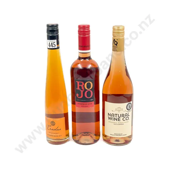 Spanish 2013 Tempranillo Rosado with NZ Natural Wine co. Rose and NZ Eradus Sauvignon Blanc
