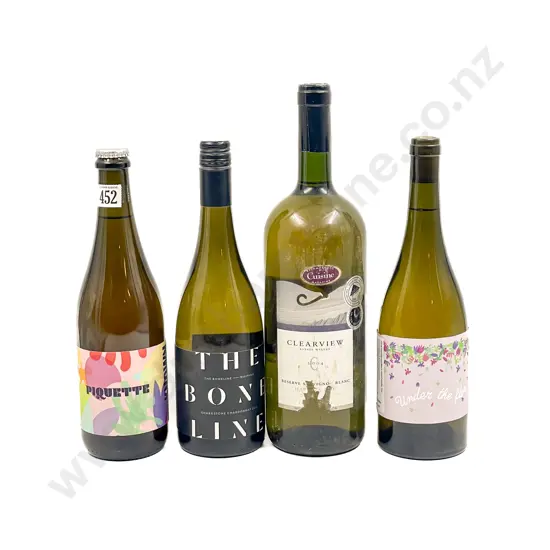 x2 btls NZ Known Unknown Whites 2018-19 with NZ 2016 The Bone Line Chardonnay 1 x btl and Other