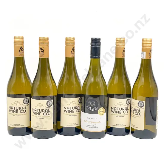 NZ 2022 Natural Wine Co. Pinot Gris x5 btls with NZ 2016 Coopers Creek Chardonnay x1 btl