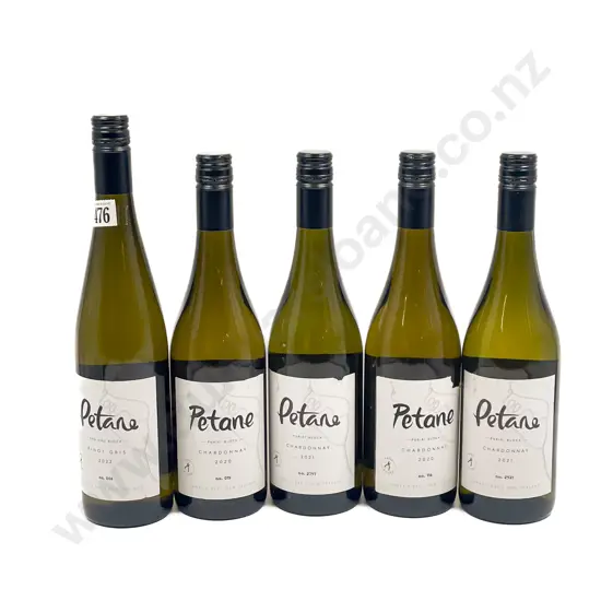 NZ 2021 (x2) & 2020 (x2) Petane Chardonnay with 2022 Petane Pinot Gris (5)