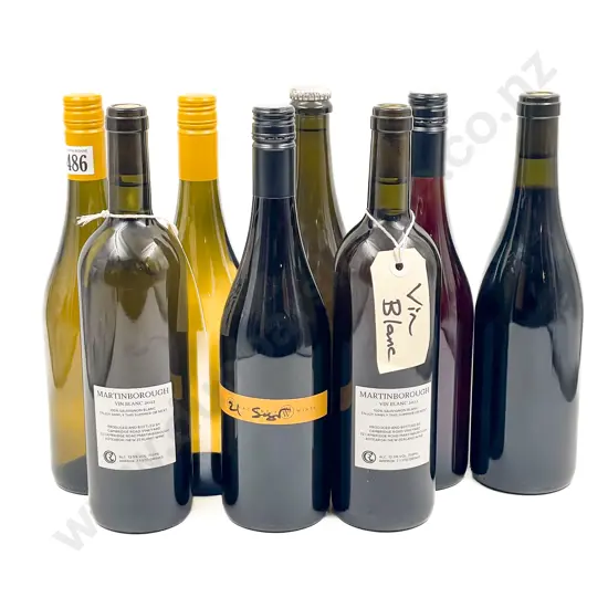 Eight Bottles of Assorted Wines (missing labels)