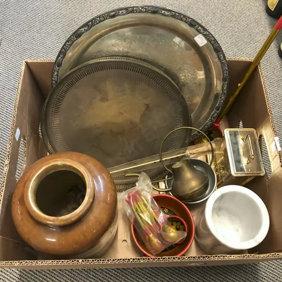 Quantity of Assorted incl Crock with Serving Trays etc