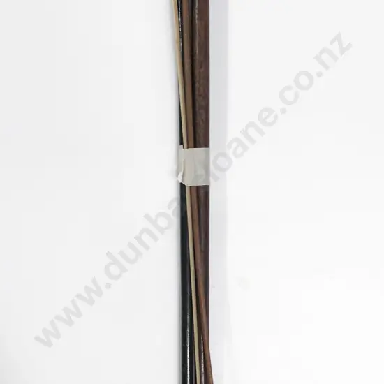 Two S/S Handled Walking Sticks with Violin Bow