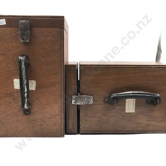 Two Vintage Wooden Carry Boxes