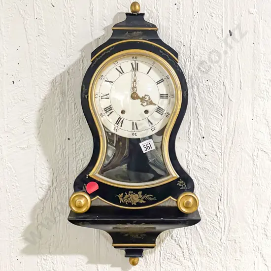 Ebonised Decorative Wall Clock