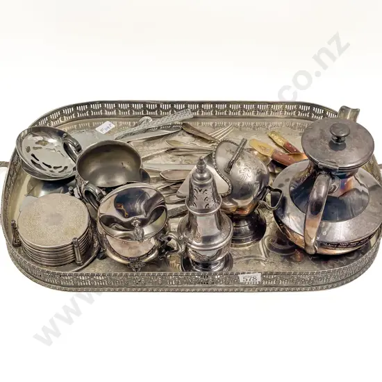 Quantity of Assorted S/P on Decorative Gallery Tray