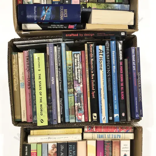 Three Boxes of Assorted Books