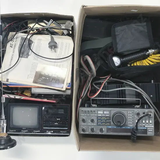 Two Boxes of Assorted Vintage Electronics