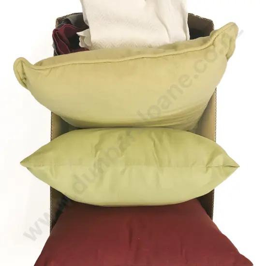 Three Cushions with Various Linens