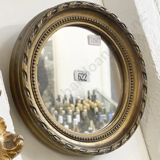Small Circular Gilt Framed Wall Mirror