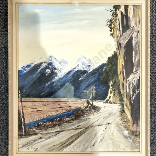 Ron Prestney - Road to Haast Pass - Oil on Board