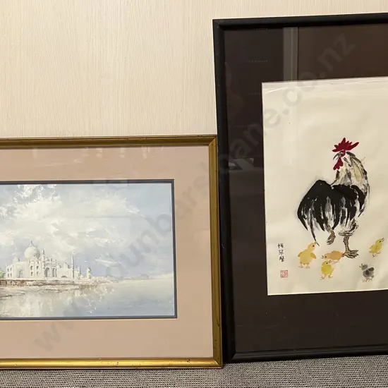 Two Assorted Framed W/C