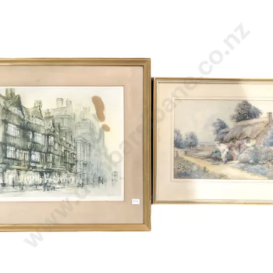 T. Noel Smith - English Watercolour Together with Framed Bookplate