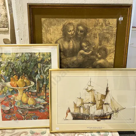 Three Assorted Framed Prints