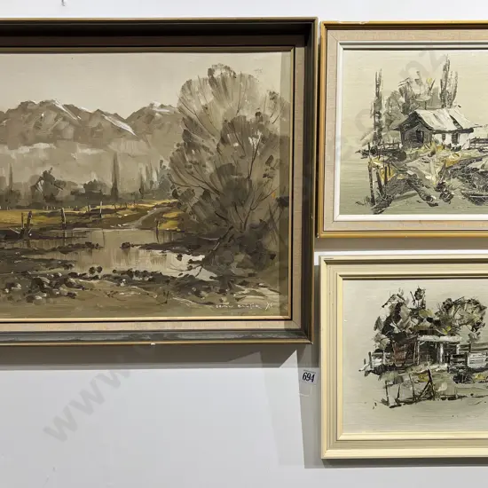 Three Oil Works by Brian Baxter