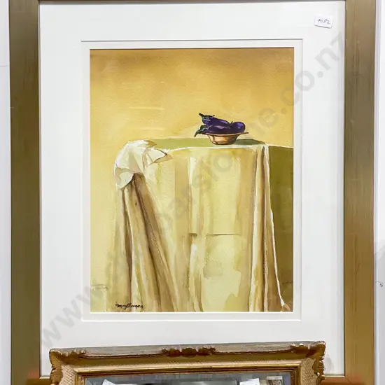 George Thompson "Aubergine" W/C Still Life