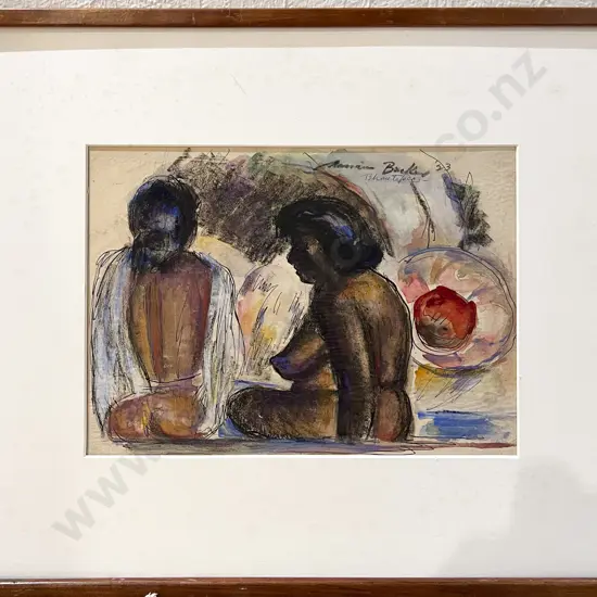 Indistinctly Signed - Abstract Nude W/C