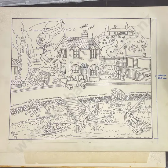 Two Original Cartoons by Neville Lodge