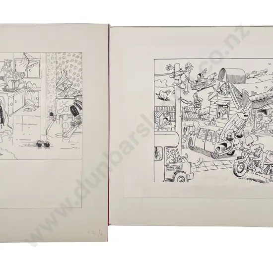 Neville Lodge - Original Cartoon "Happy Hols Motor Home"