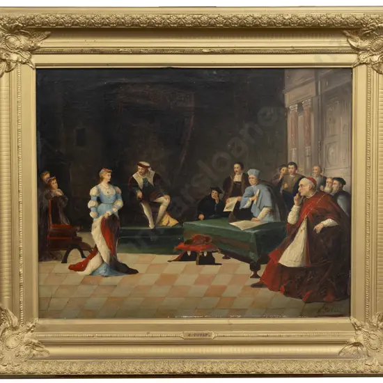 C19th Style Interior Scene - Cardinal With Attendants