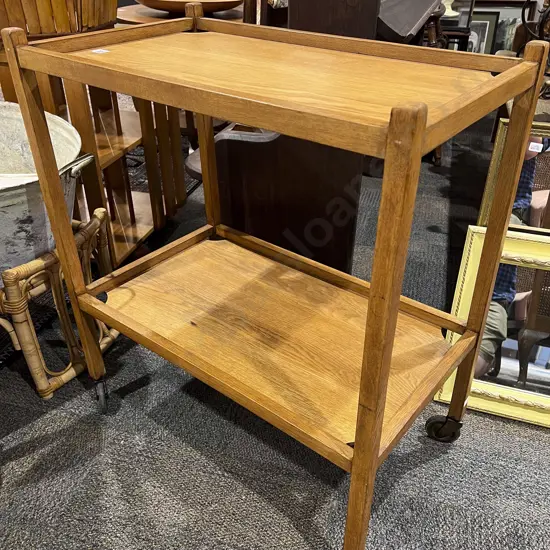 Oak Two Tier Tea Trolley