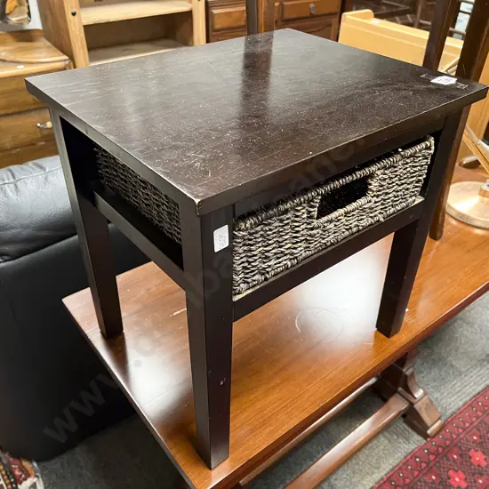 Single Rattan Drawer Bedside Table