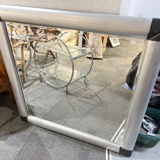 Large Square Bevel Edged Wall Mirror