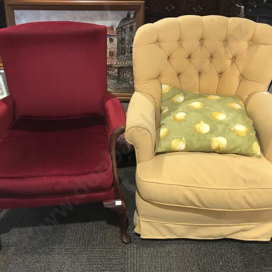 Two Upholstered Armchairs