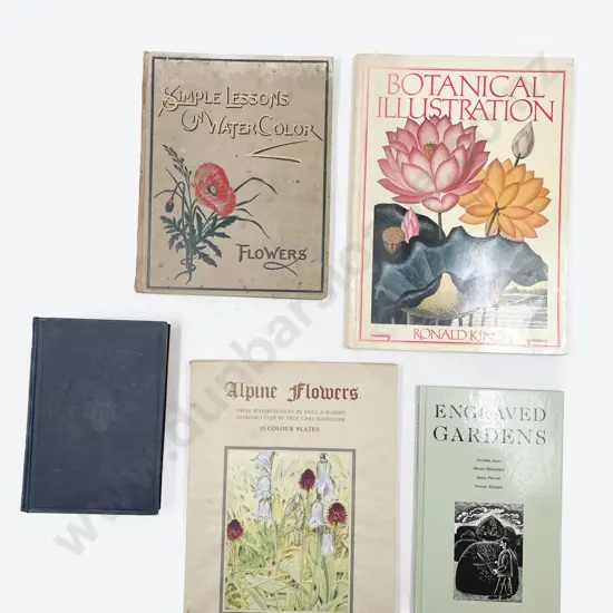 Five Vintage Botanical Illustration Volumes