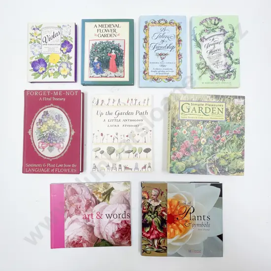 Nine Assorted Small Flower Related Books