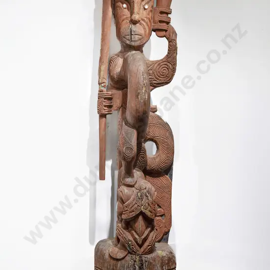 A Large Early 20th Century Pou Whakairo
