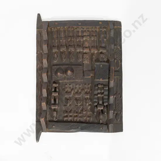 A Carved Wood Granary Door From The Dogon People Of Mali