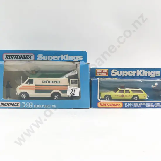 Matchbox Boxed Super King K-99 and K-67