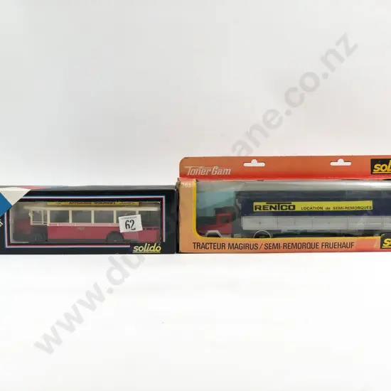 Solido Boxed Renault Bus TN 6C & Magirus Truck Semi-Trailer
