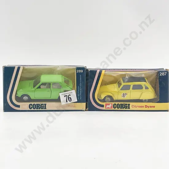 Corgi Boxed 287 Citroen Dyane and 289 Volkswagen Polo