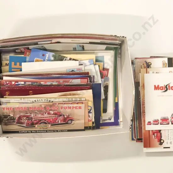 Qty Matchbox and Other Manufacture Advertising Leaflets and Diecast Magazines