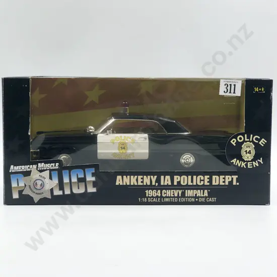 Ertl American Muscle Boxed 1:18 Ankeny IA Police Dept. 1964 Chevy Impala