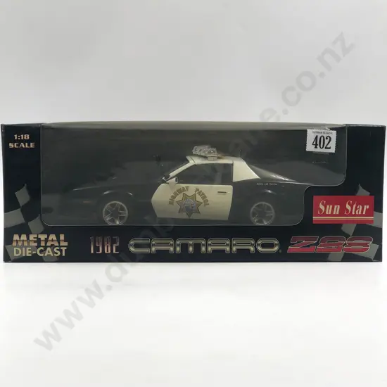 Sun Star Boxed 1:18 1982 California Highway Patrol Camaro Z28