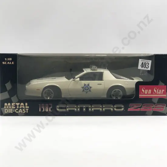 Sun Star Boxed 1:18 1982 Arizona Highway Patrol Camaro Z28
