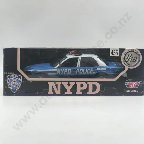 Motor Max Boxed 1:18 NYPD 3100