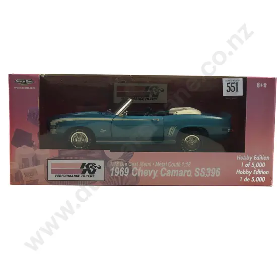 Ertl American Muscle Boxed 1:18 K&N 1969 Chevy Camaro SS396