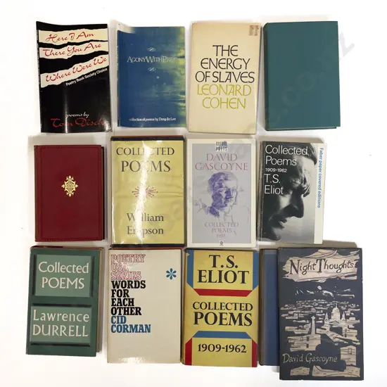 Carton Of Assorted Poetry Books