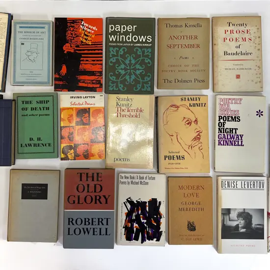 Carton Of Assorted Poetry Books