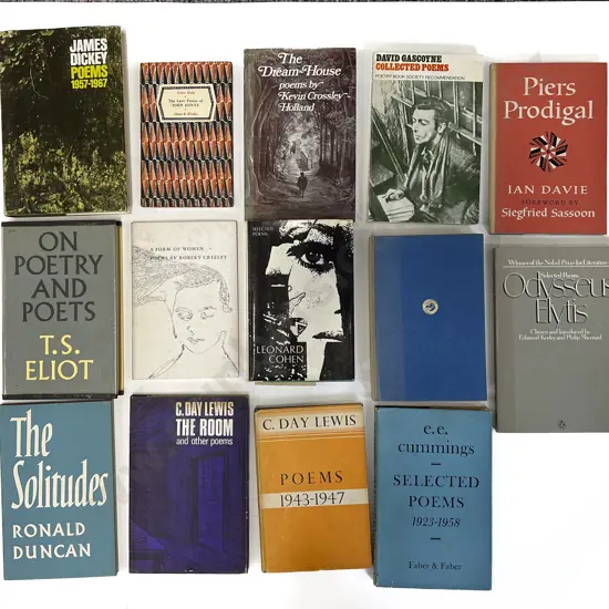 Carton Of Assorted Poetry Books