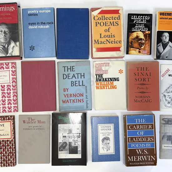 Carton Of Assorted Poetry Books