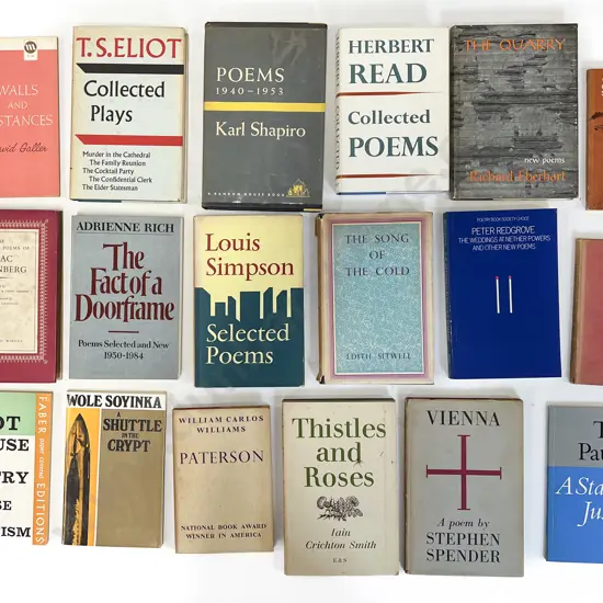 Carton Of Assorted Poetry Books